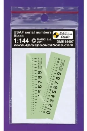 Finale Uitverkoop Sticker USAF 3 6 12 24 Black serial numbers 2 sets Decal