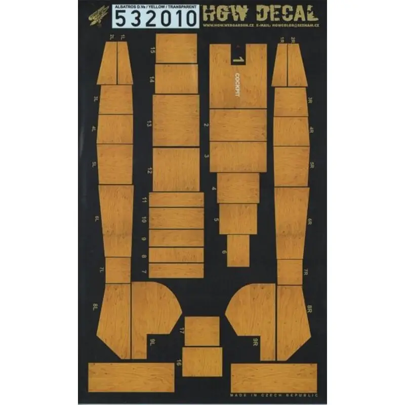 Sticker Albatros D.V/D.Va (for Wingnut Wings kits) TRANSPARENT (PINE TREE) Decal Koopje