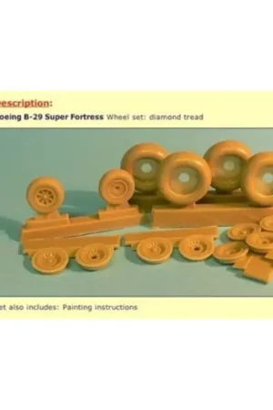 Beperkte Voorraad Boeing B-29 Superfortress - wheels with diamond tread (toebehoren voor modelbouwsets van Academy and Airfix)