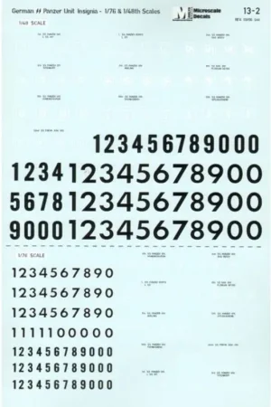 German SS Panzer Unit Insignia and numbers 1940′s, 1:76 and 1:48 Decal Koop Vandaag