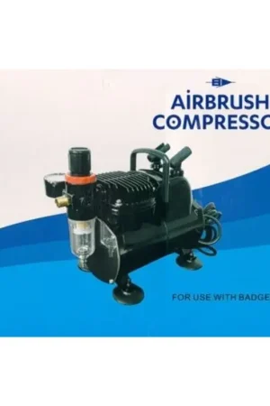 Airbrush Compresser with Auto Start /Auto Stop Function, Air pressure gauge, Adjustable pressure, Air filter, Moisture trap, Pis Merkproduct