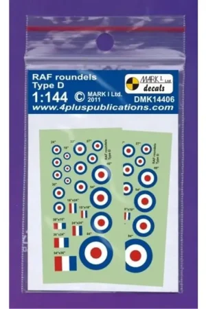 Sticker RAF Type D, 2 sets. Includes.... Type D: 18,24,27,30,33,48,54, fin flash: 18 x 24, 15 x 18, 30 x 15, 24 x 24, 36 x 24, 5 Gratis Retour