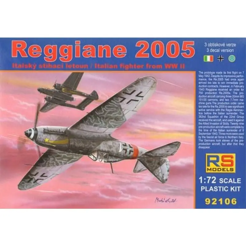 Reggiane Re.2005 What if markings. Schaalmodel Betrouwbaar