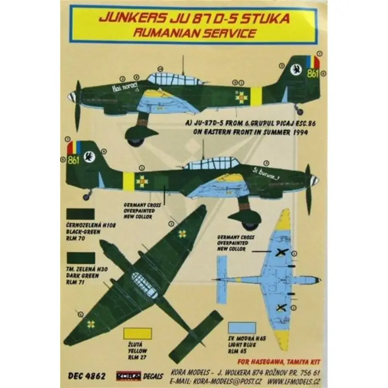 Sticker Junkers Ju 87D-5 Stuka (Romanian Service) Seizoensaanbieding