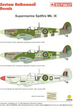 Finale Uitverkoop Sticker Supermarine Spitfire Mk.IX Decal