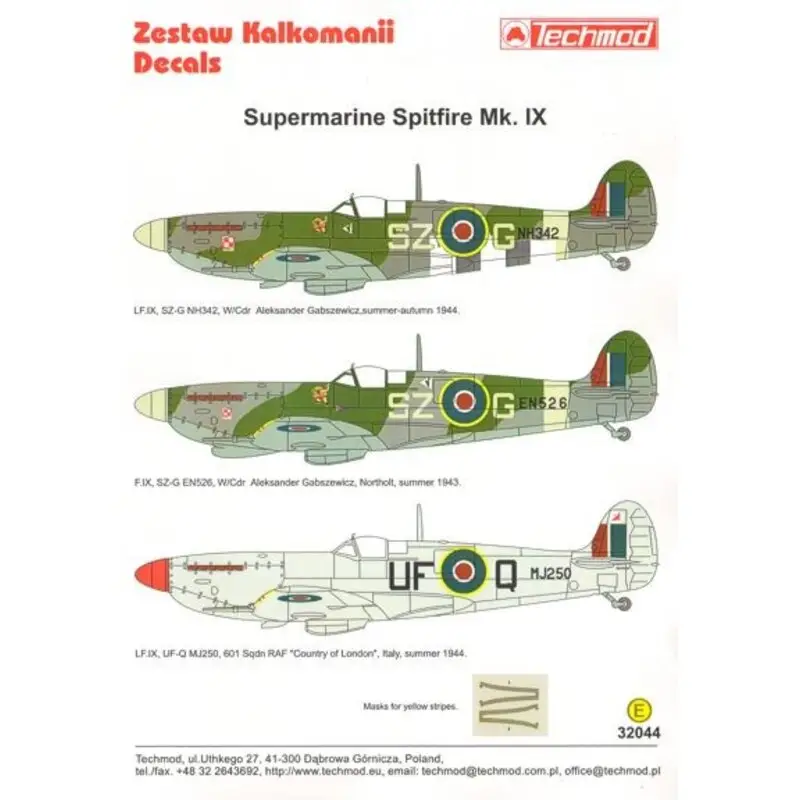 Finale Uitverkoop Sticker Supermarine Spitfire Mk.IX Decal