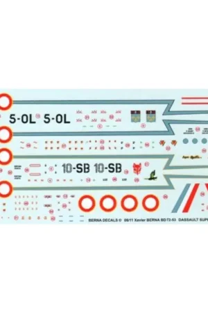 Sticker Dassault Super Mystere B2 Part 2 : N 121 5-OL ′Ile de France′ & N 124 10-SB ′Valois′ Veilige Betaling