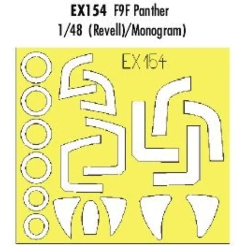 Betaalbaar Grumman F9F Panther (toebehoren voor modelbouwsets van Monogram and Revell) (made from yellow Kabuki tape produced in Japan)