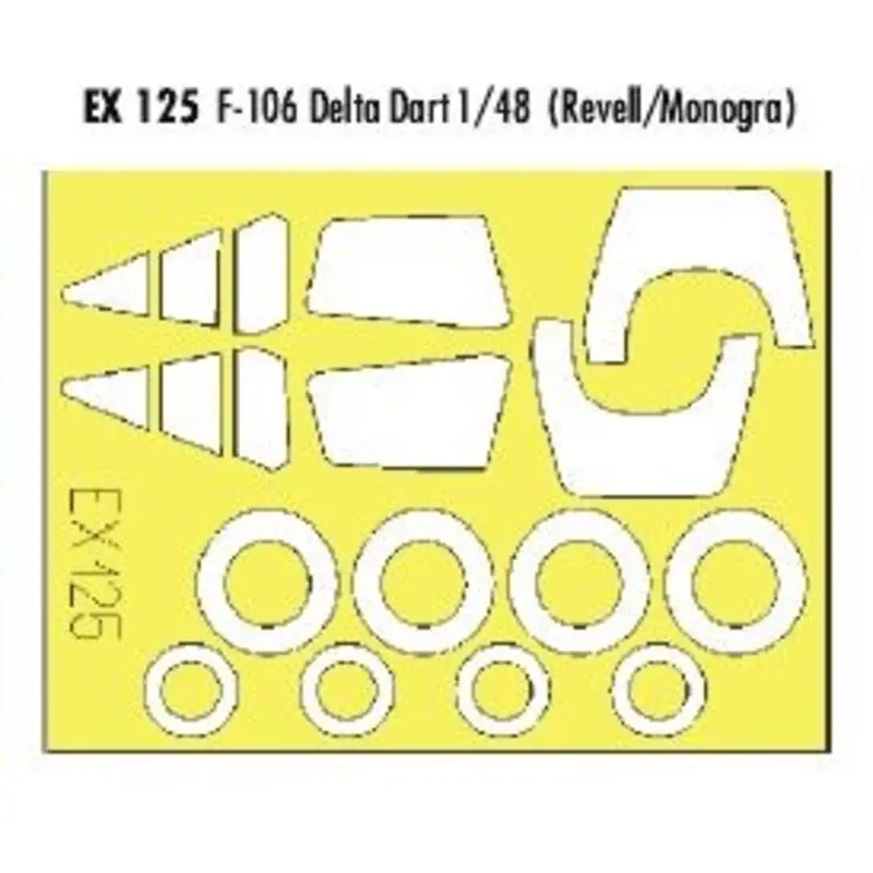 Seizoensaanbieding Convair F-106 Delta Dart (toebehoren voor modelbouwsets van Monogram and Revell) (made from yellow Kabuki tape produced in Japan