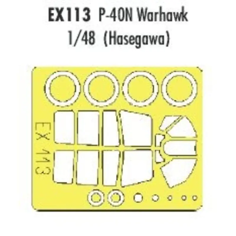 Curtiss P-40N Warhawk (toebehoren voor modelbouwsets van Hasegawa) (made from yellow Kabuki tape produced in Japan) Aanbieding
