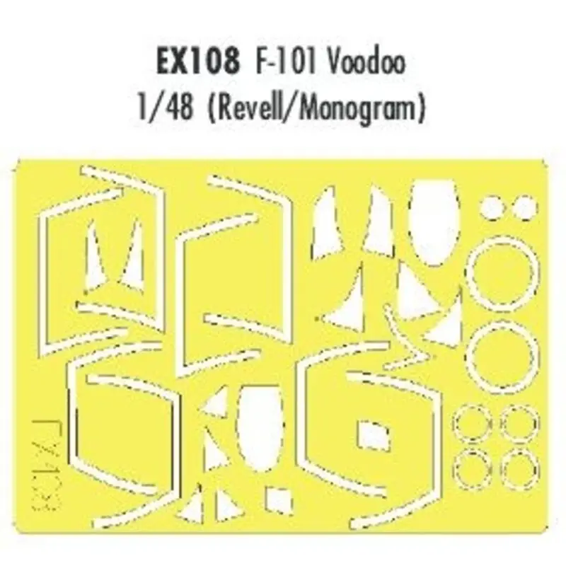 Bestel Nu McDonnell F-101 Voodoo (toebehoren voor modelbouwsets van Monogram and Revell) (made from yellow Kabuki tape produced in Japan)