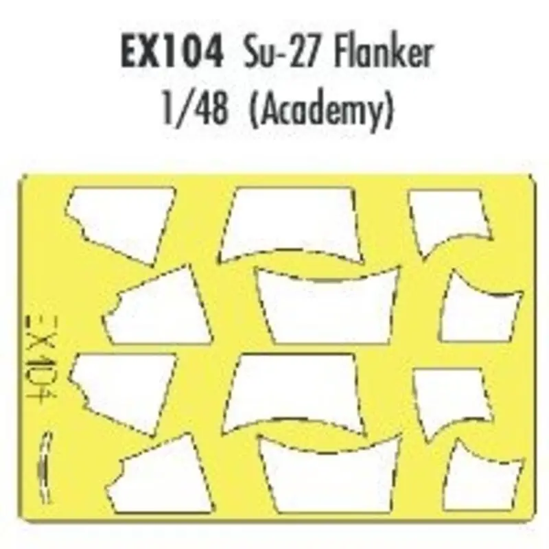 Sukhoi Su-27 Flanker (toebehoren voor modelbouwsets van Academy) (made from yellow Kabuki tape produced in Japan) Actieprijs