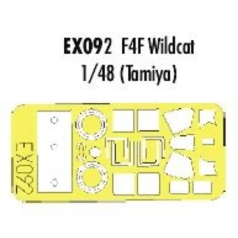 Dagaanbieding Grumman F4F Wildcat canopy fame and wheels etc (toebehoren voor modelbouwsets van Tamiya) (made from yellow Kabuki tape produced