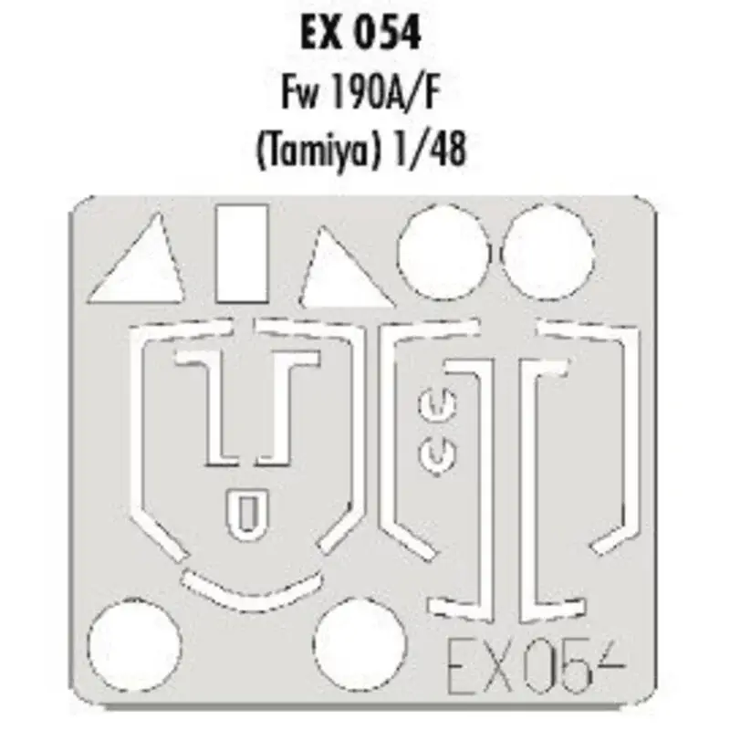 Focke Wulf Fw 190A/F canopy and wheels (toebehoren voor modelbouwsets van Tamiya) (made from yellow Kabuki tape produced in Japa Hoge Kwaliteit