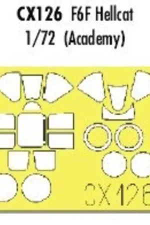 Superprijs Grumman F6F Hellcat (toebehoren voor modelbouwsets van Academy) (made from yellow Kabuki tape produced in Japan)