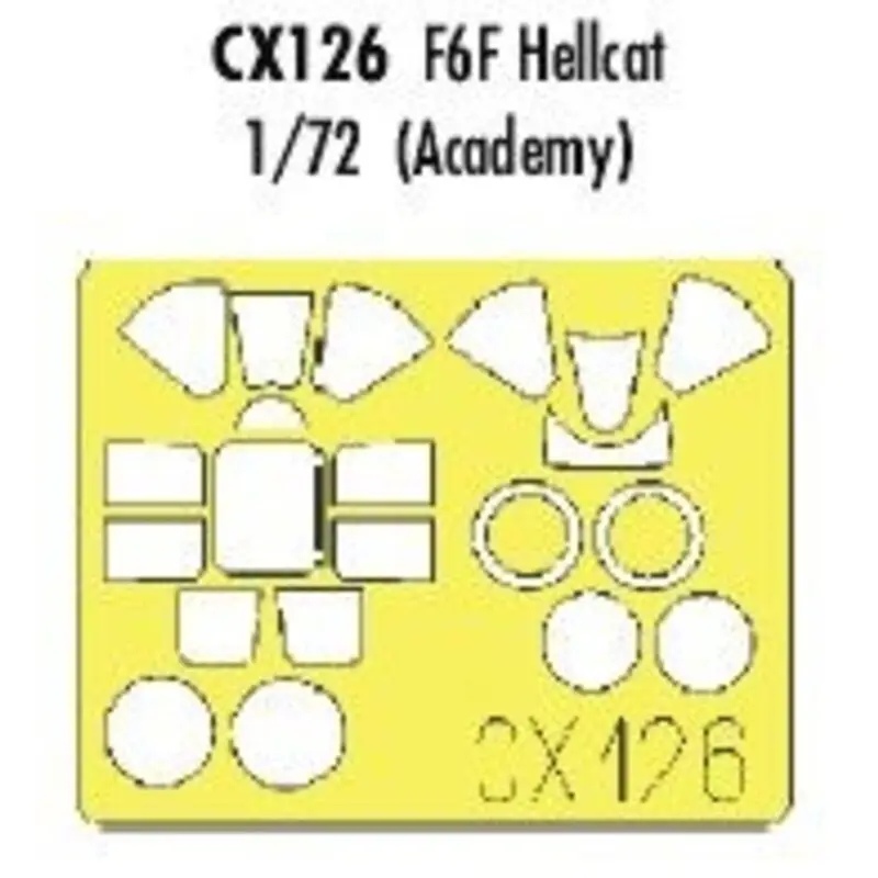 Superprijs Grumman F6F Hellcat (toebehoren voor modelbouwsets van Academy) (made from yellow Kabuki tape produced in Japan)