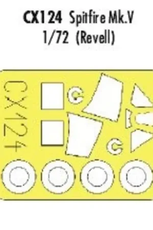 Direct Verzonden Supermarine Spitfire Mk.V (toebehoren voor modelbouwsets van Revell) (made from yellow Kabuki tape produced in Japan)