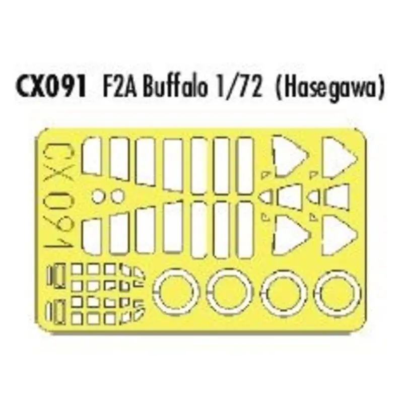 Brewster F2A Buffalo (toebehoren voor modelbouwsets van Hasegawa) (made from yellow Kabuki tape produced in Japan) Weekendaanbieding