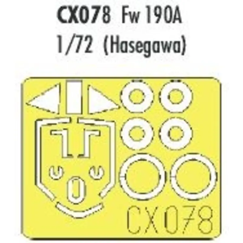 Actieprijs Focke Wulf 190A (toebehoren voor modelbouwsets van Hasegawa) (made from yellow Kabuki tape produced in Japan)
