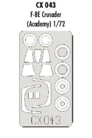 Bestseller Vought F-8E Crusader (toebehoren voor modelbouwsets van Academy) (made from yellow Kabuki tape produced in Japan)