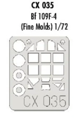 Express Levering Messerschmitt Bf 109F-4 (toebehoren voor modelbouwsets van Fine Molds) (made from yellow Kabuki tape produced in Japan)