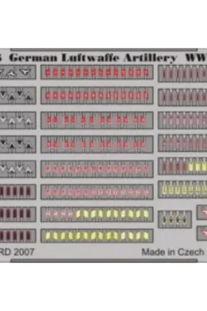 Luftwaffe Artillery WWII PRE-PAINTED IN COLOUR! Accessoire Gratis Retour
