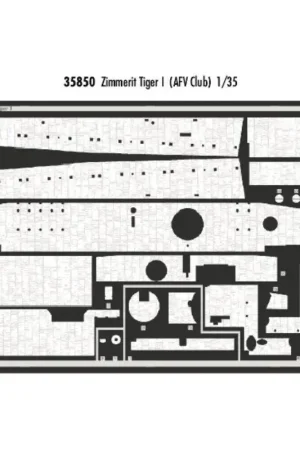 Superprijs Zimmerit Pz.Kpfw.VI Tiger I (toebehoren voor modelbouwsets van AFV Club) Accessoire
