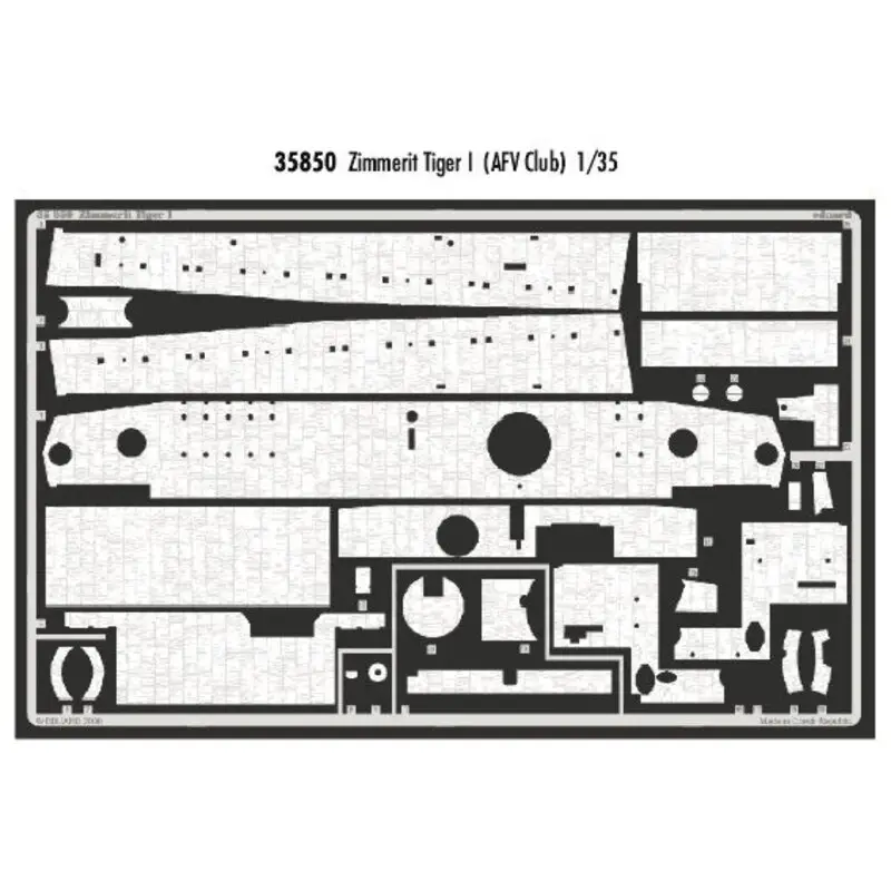 Superprijs Zimmerit Pz.Kpfw.VI Tiger I (toebehoren voor modelbouwsets van AFV Club) Accessoire