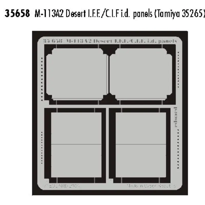 Snelle Levering M113A2 Desert I.F.F./C.I.F i.d. panels (toebehoren voor modelbouwsets van Tamiya)