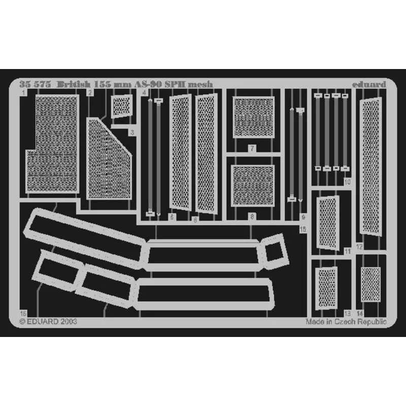 Direct Beschikbaar British 155mm AS-90SPH mesh (toebehoren voor modelbouwsets van Trumpeter) Accessoire