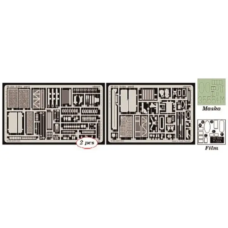 Lage Kosten T-55A (toebehoren voor modelbouwsets van Tamiya kit TA35257) Accessoire