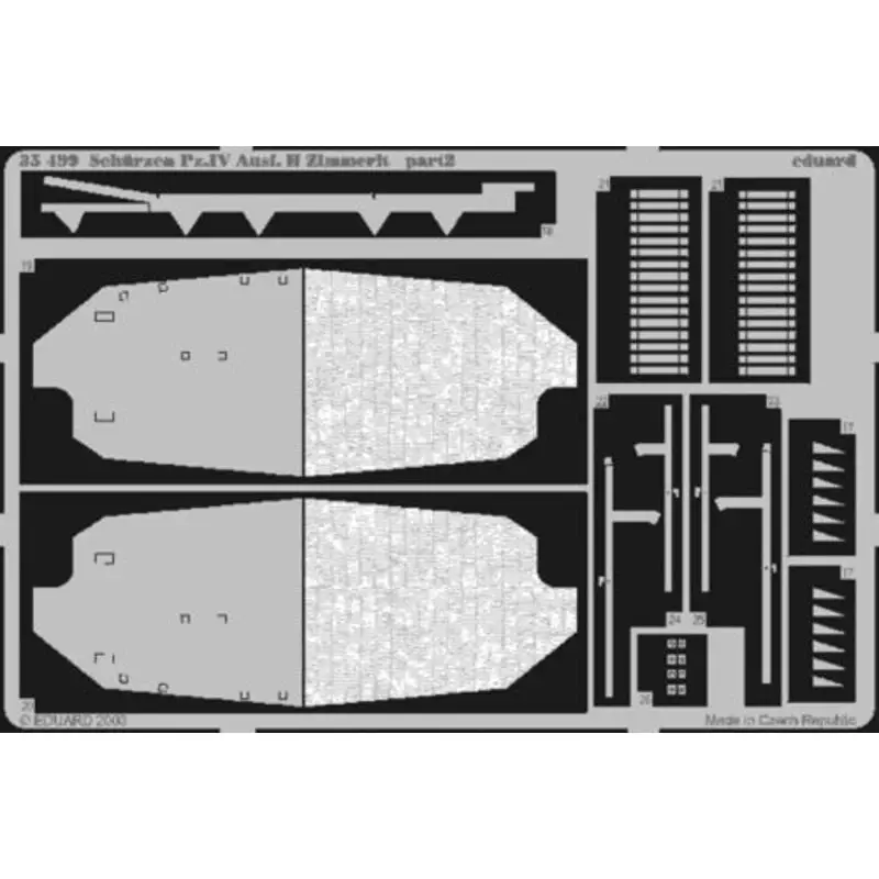Zimmerit Pz.Kpfw.IV Ausf.H Schurzen Zimmerit (toebehoren voor modelbouwsets van Tamiya kit TA35209) Koopje