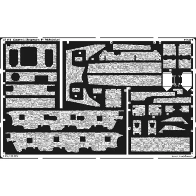 Veilige Betaling Zimmerit Flakpanzer IV Wirbelwind (toebehoren voor modelbouwsets van Tamiya kit TA35233)