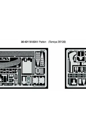M60A1 Patton (toebehoren voor modelbouwsets van Tamiya TA35157) Accessoire Beperkte Voorraad