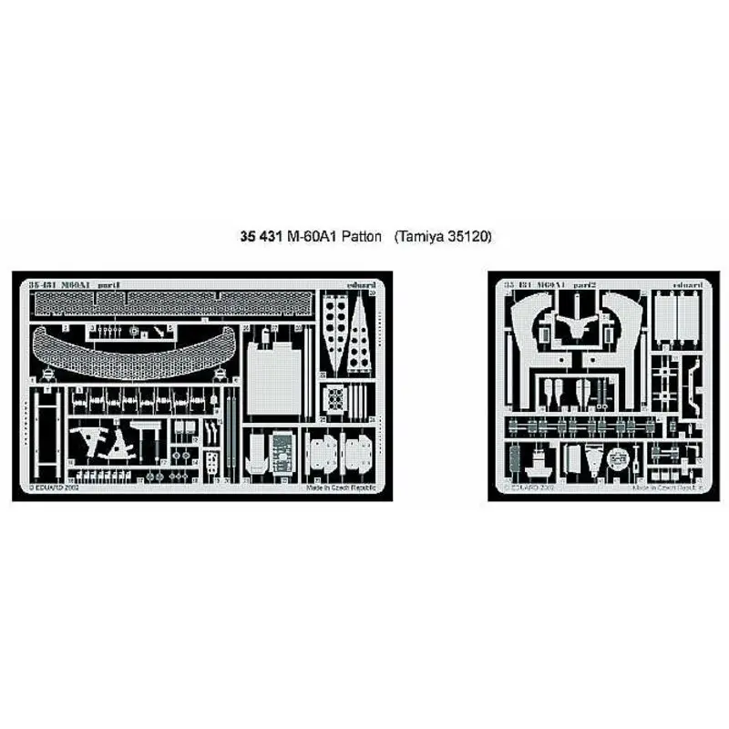 M60A1 Patton (toebehoren voor modelbouwsets van Tamiya TA35157) Accessoire Beperkte Voorraad