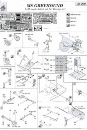 M8 Greyhound (toebehoren voor modelbouwsets van Tamiya) Accessoire Fabrieksprijs