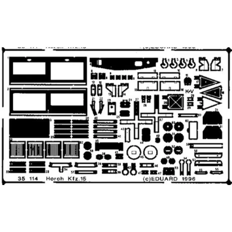Lage Kosten Horch Kfz.15 (toebehoren voor modelbouwsets van Italeri) Accessoire