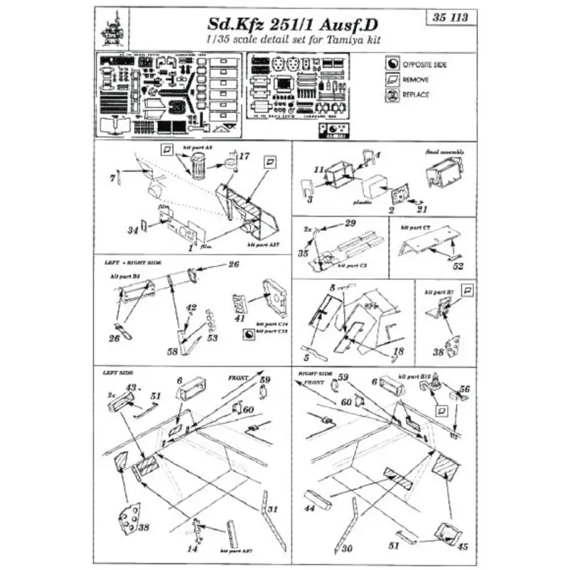 Premium Sd.Kfz.251/1 Ausf. D (toebehoren voor modelbouwsets van Tamiya) Accessoire
