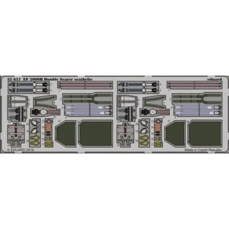 Eurofighter EF-2000 Typhoon single seat seatbelts (toebehoren voor modelbouwsets van Trumpeter) Koopje