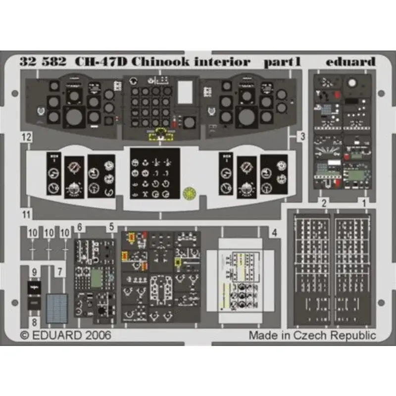 Boeing CH-47D Chinook interior PRE-PAINTED IN COLOUR! (toebehoren voor modelbouwsets van Trumpeter) Must-Have