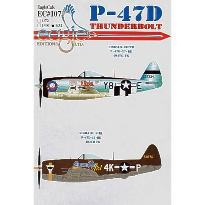 Sticker Republic P-47D Thunderbolt Elsie Lil Butch and Sigma New Girl Decal Must-Have