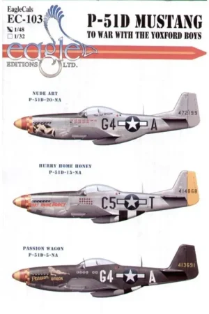 Laatste Kans Sticker North American P-51D Mustang 357th FG Pt 3 (3) G4-A Capt Charles Weaver `Weaver′s Nude′ G4-A Lt Arvil Robertson `Passion