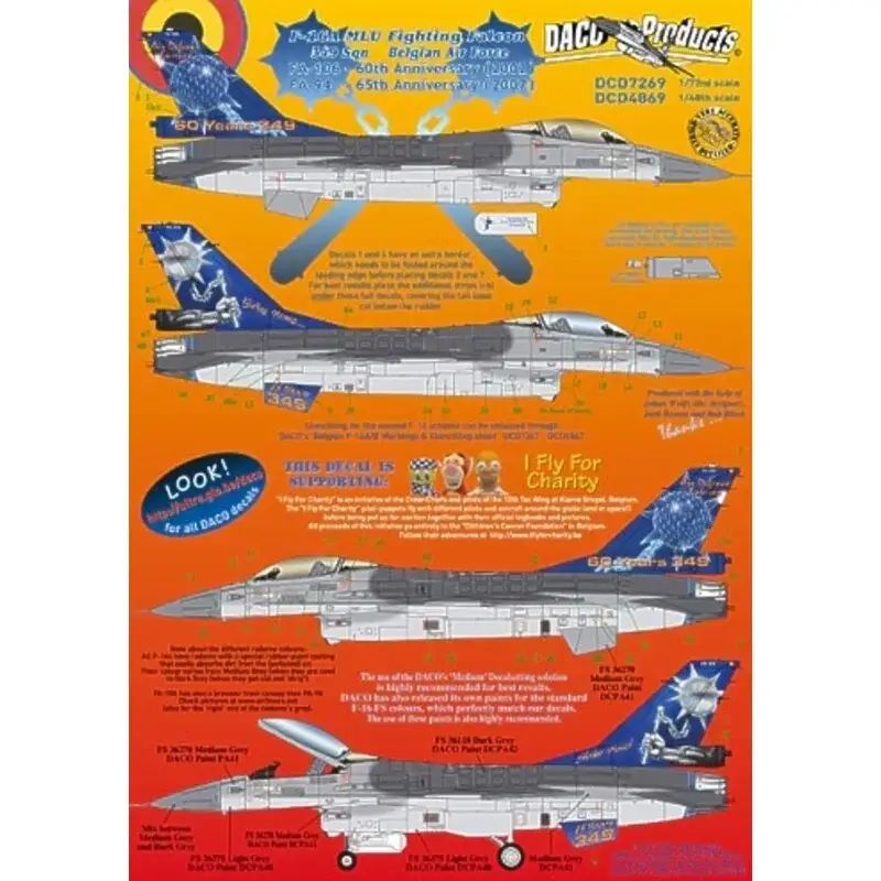 Sticker General Dynamics F-16A MLU Fighting Falcon 349 Squadron Belgian Air Force Decal Beste Prijs