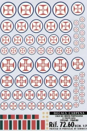 Nu Kopen Sticker Cruz de Cristo Portuguese National Insignia 1952-60 and 1960-80 with Blue outline