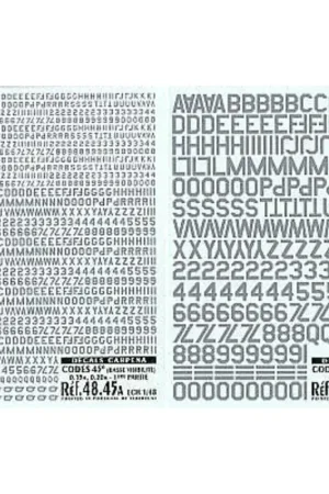 Superprijs Sticker Grey Code Letters and Numbers 45 degree corners Grey 3 sizes.0.15m 0.2m 0.5m . Double sheet
