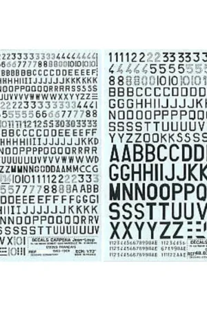 Sticker French A.F Codes /Numerals Decal Bestseller