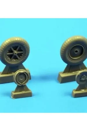 Messerschmitt Bf 109E Wheels (toebehoren voor modelbouwsets van Eduard and Hasegawa) Direct Verzonden