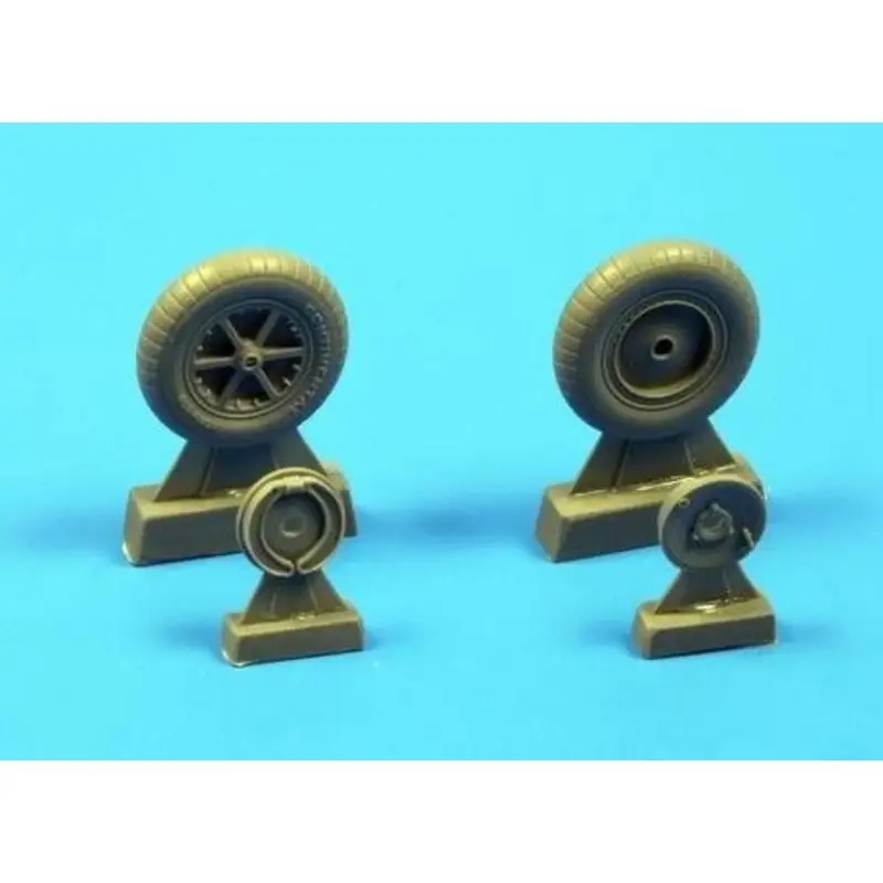 Messerschmitt Bf 109E Wheels (toebehoren voor modelbouwsets van Eduard and Hasegawa) Direct Verzonden