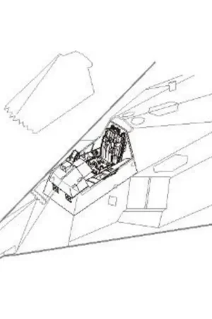 Lockheed F-117A interior set. Contains color photo-etched parts resin parts for cockpit and seat. (toebehoren voor modelbouwsets Weekendaanbieding