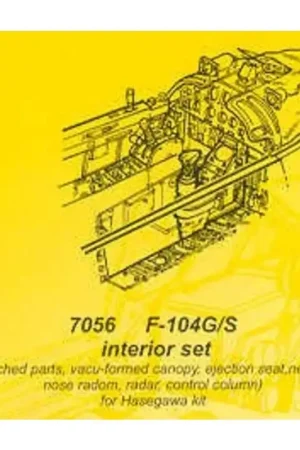 Laatste Kans Lockheed F-104S/G interior. includes photo-etched parts (toebehoren voor modelbouwsets van Hasegawa)
